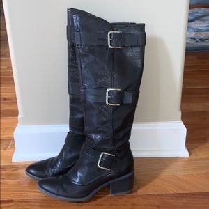 Donald Pliner knee high black boots